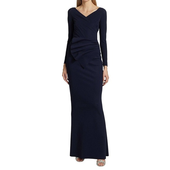 Chiara Boni La Petite Robe Kaya LongGown Maxi Dress Blue US 6 $450 now $ 350 - Picture 2 of 6